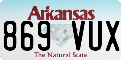 AR license plate 869VUX