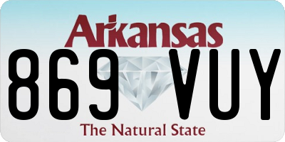 AR license plate 869VUY