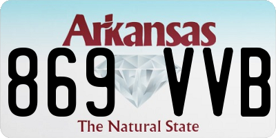 AR license plate 869VVB