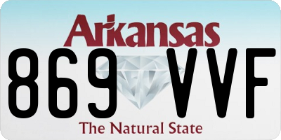 AR license plate 869VVF