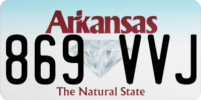 AR license plate 869VVJ