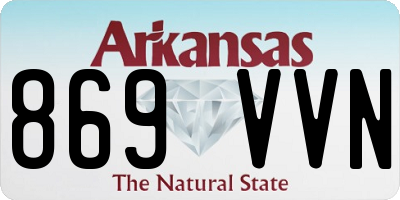 AR license plate 869VVN