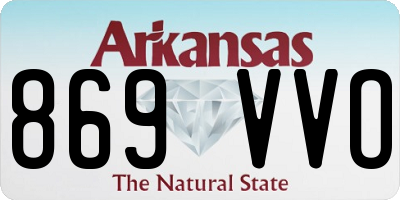 AR license plate 869VVO