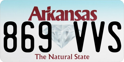 AR license plate 869VVS