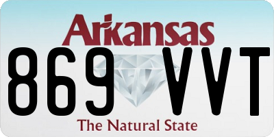 AR license plate 869VVT