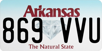 AR license plate 869VVU