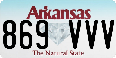 AR license plate 869VVV