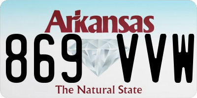 AR license plate 869VVW