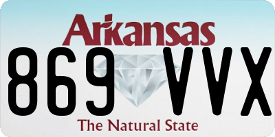 AR license plate 869VVX