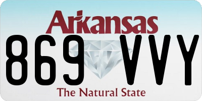 AR license plate 869VVY