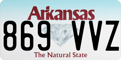 AR license plate 869VVZ