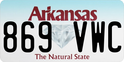 AR license plate 869VWC