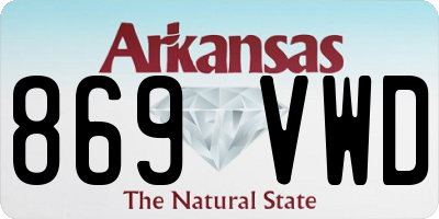 AR license plate 869VWD