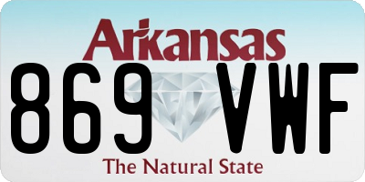 AR license plate 869VWF