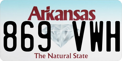 AR license plate 869VWH