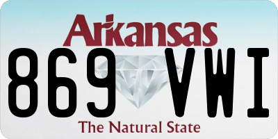 AR license plate 869VWI