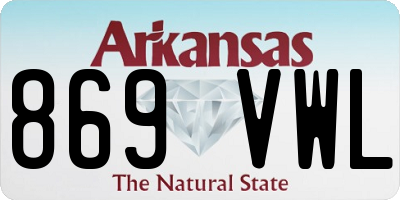 AR license plate 869VWL