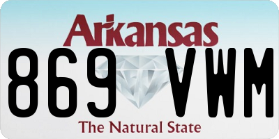 AR license plate 869VWM