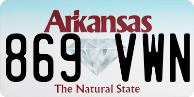 AR license plate 869VWN