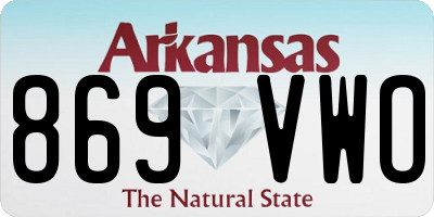 AR license plate 869VWO