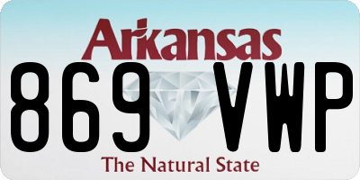 AR license plate 869VWP