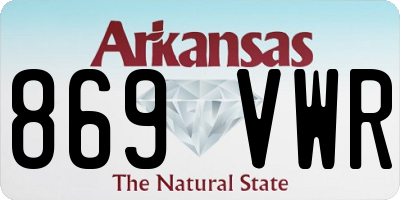 AR license plate 869VWR