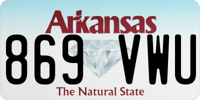 AR license plate 869VWU