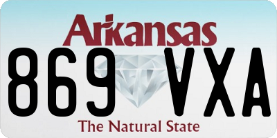 AR license plate 869VXA