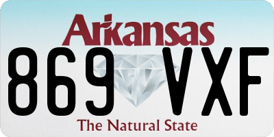 AR license plate 869VXF