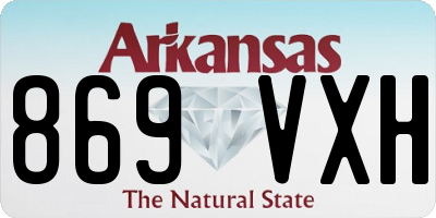 AR license plate 869VXH