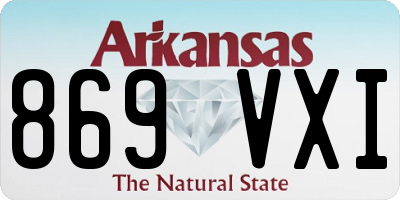 AR license plate 869VXI