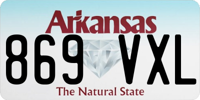 AR license plate 869VXL