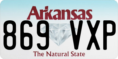AR license plate 869VXP