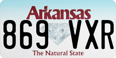 AR license plate 869VXR
