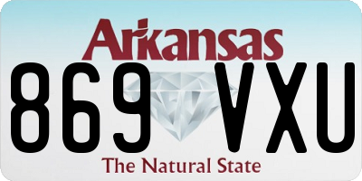 AR license plate 869VXU