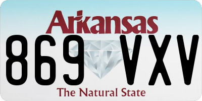 AR license plate 869VXV