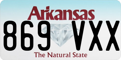 AR license plate 869VXX