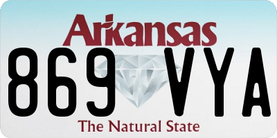AR license plate 869VYA