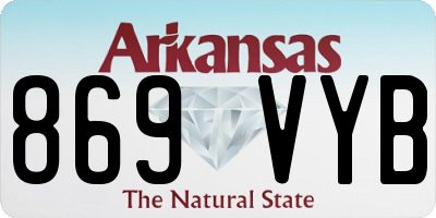 AR license plate 869VYB