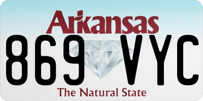 AR license plate 869VYC