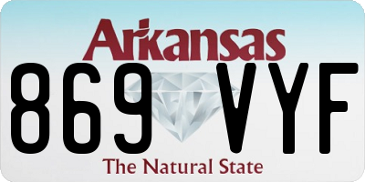 AR license plate 869VYF