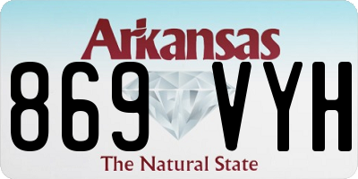 AR license plate 869VYH