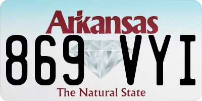 AR license plate 869VYI