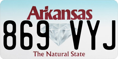 AR license plate 869VYJ