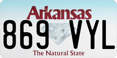 AR license plate 869VYL