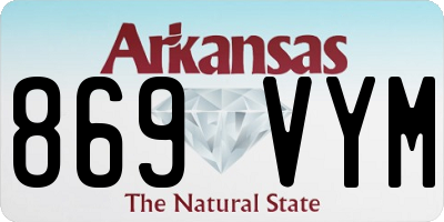 AR license plate 869VYM