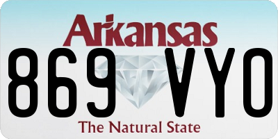 AR license plate 869VYO