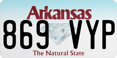 AR license plate 869VYP