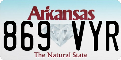 AR license plate 869VYR