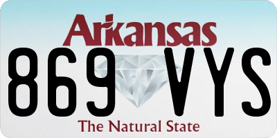 AR license plate 869VYS